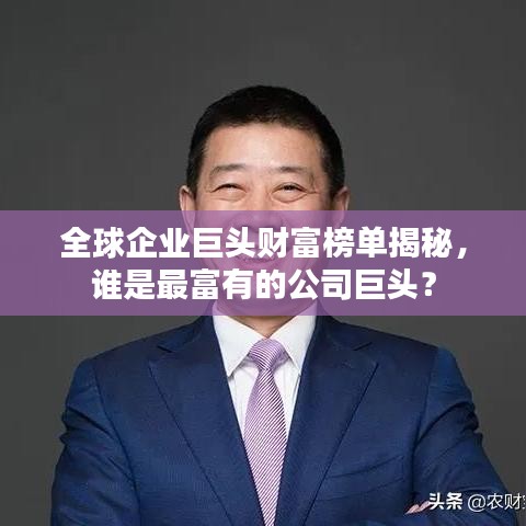 全球企业巨头财富榜单揭秘，谁是最富有的公司巨头？