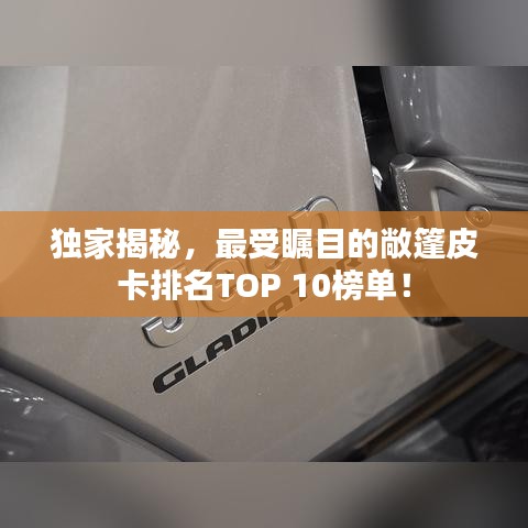 独家揭秘，最受瞩目的敞篷皮卡排名TOP 10榜单！