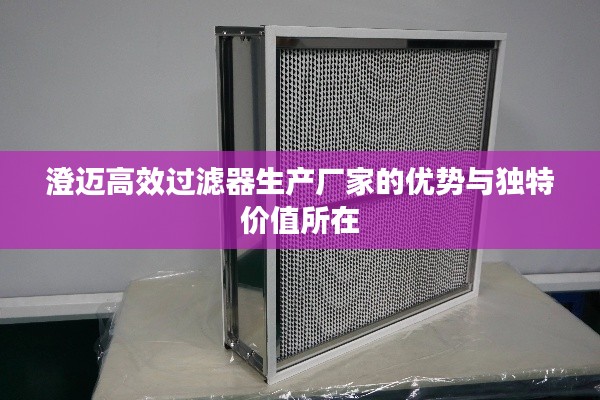 澄迈高效过滤器生产厂家的优势与独特价值所在