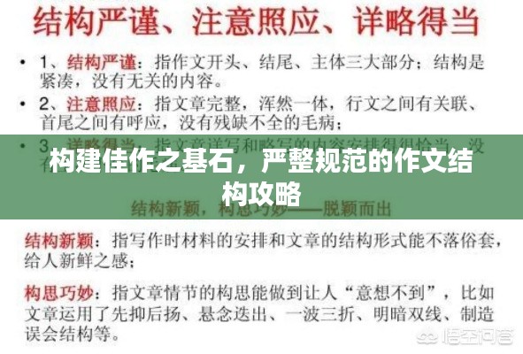 构建佳作之基石，严整规范的作文结构攻略