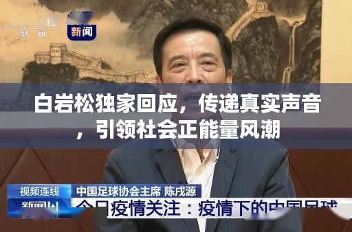 白岩松独家回应，传递真实声音，引领社会正能量风潮