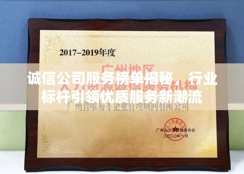 诚信公司服务榜单揭秘，行业标杆引领优质服务新潮流
