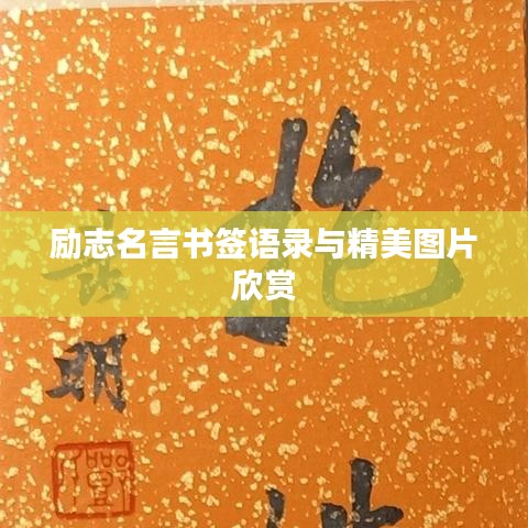 励志名言书签语录与精美图片欣赏