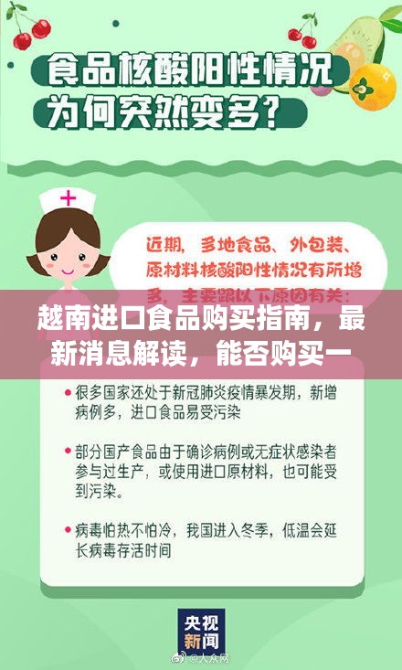 越南进口食品购买指南，最新消息解读，能否购买一网打尽！