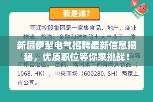 新疆伊犁电气招聘最新信息揭秘，优质职位等你来挑战！