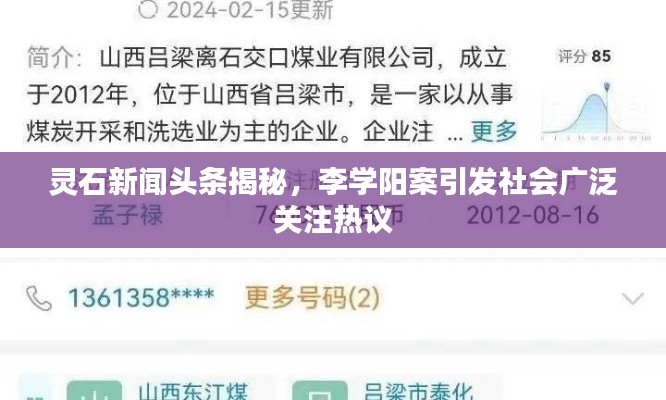 灵石新闻头条揭秘，李学阳案引发社会广泛关注热议