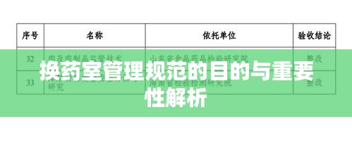 换药室管理规范的目的与重要性解析