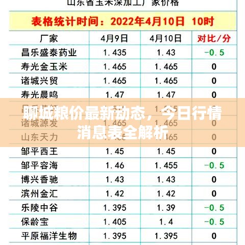 聊城粮价最新动态，今日行情消息表全解析