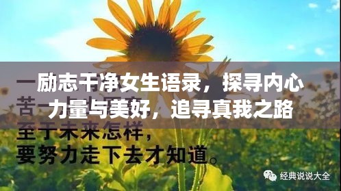 励志干净女生语录，探寻内心力量与美好，追寻真我之路