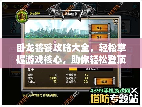 卧龙饕餮攻略大全，轻松掌握游戏核心，助你轻松登顶！