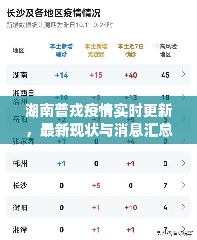 湖南普戎疫情实时更新，最新现状与消息汇总