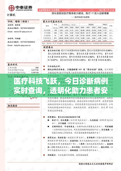 医疗科技飞跃，今日诊断病例实时查询，透明化助力患者安心就医