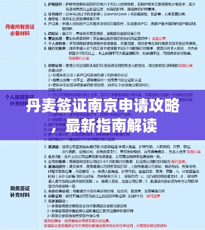 丹麦签证南京申请攻略，最新指南解读
