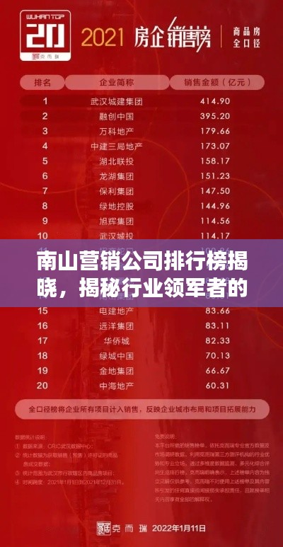 南山营销公司排行榜揭晓，揭秘行业领军者的制胜武器