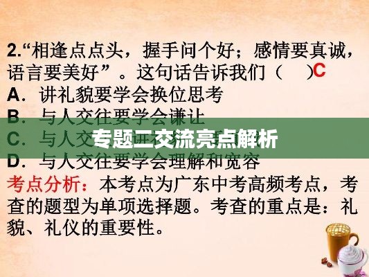 专题二交流亮点解析
