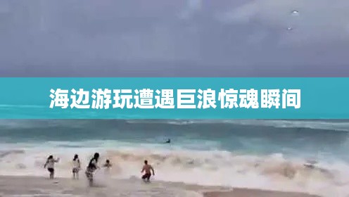 海边游玩遭遇巨浪惊魂瞬间