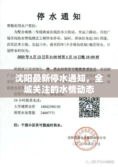 沈阳最新停水通知，全城关注的水情动态