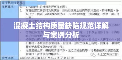 混凝土结构质量缺陷规范详解与案例分析