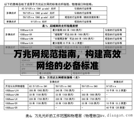万兆网规范指南，构建高效网络的必备标准