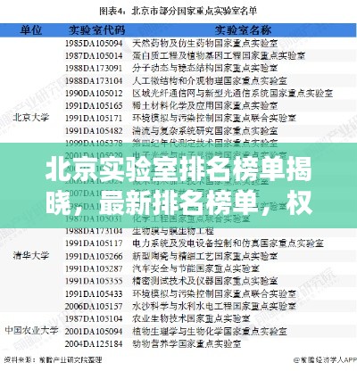 北京实验室排名榜单揭晓，最新排名榜单，权威评估！