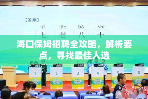 海口保姆招聘全攻略，解析要点，寻找最佳人选