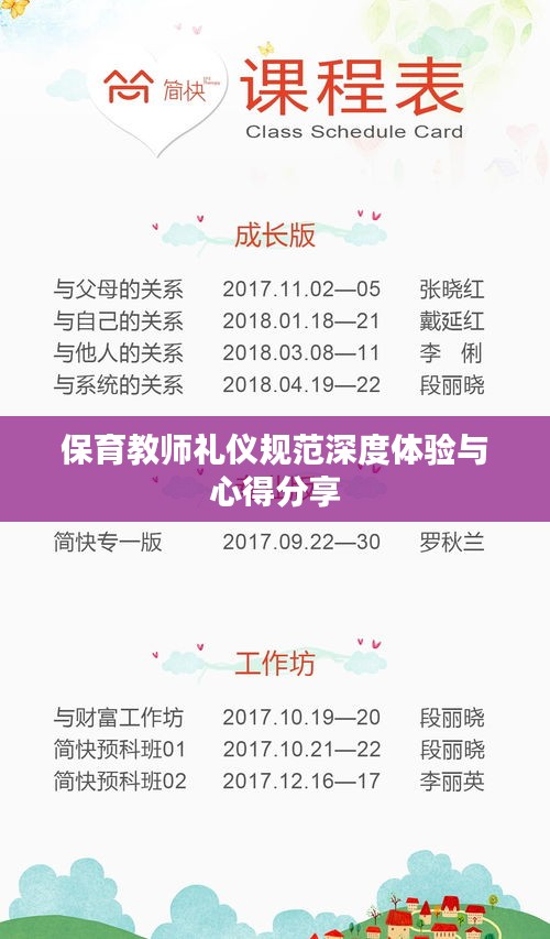 保育教师礼仪规范深度体验与心得分享