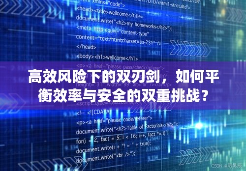 高效风险下的双刃剑，如何平衡效率与安全的双重挑战？