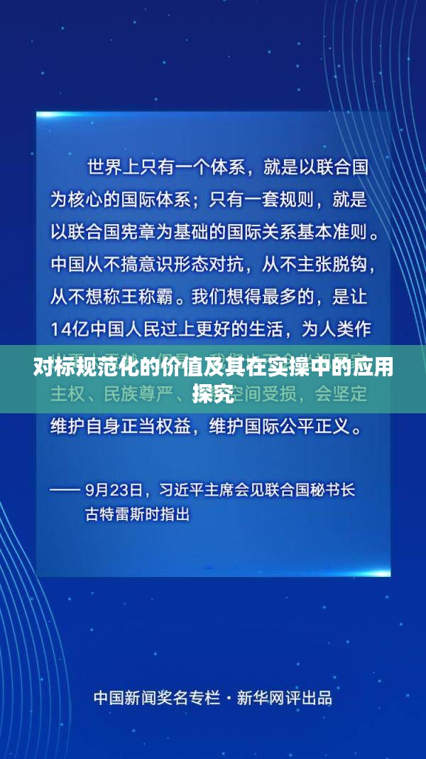 对标规范化的价值及其在实操中的应用探究