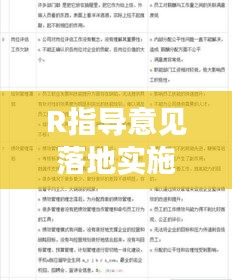 R指导意见落地实施，关键步骤与策略解析