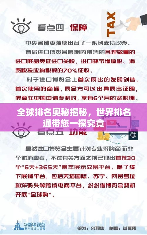 全球排名奥秘揭秘，世界排名通带您一探究竟