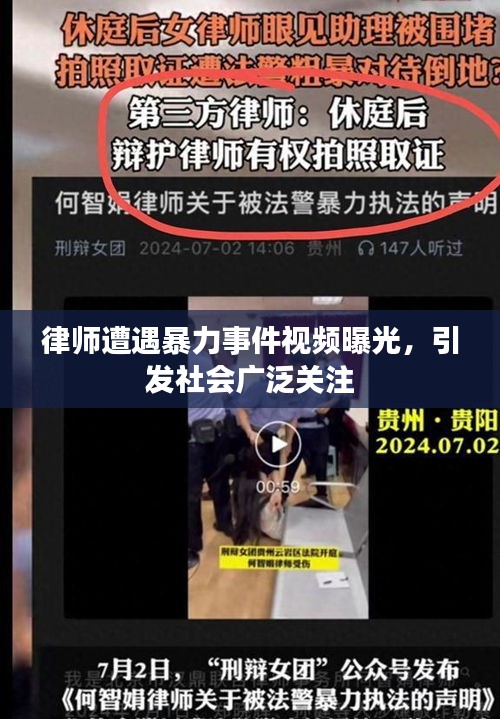 律师遭遇暴力事件视频曝光，引发社会广泛关注